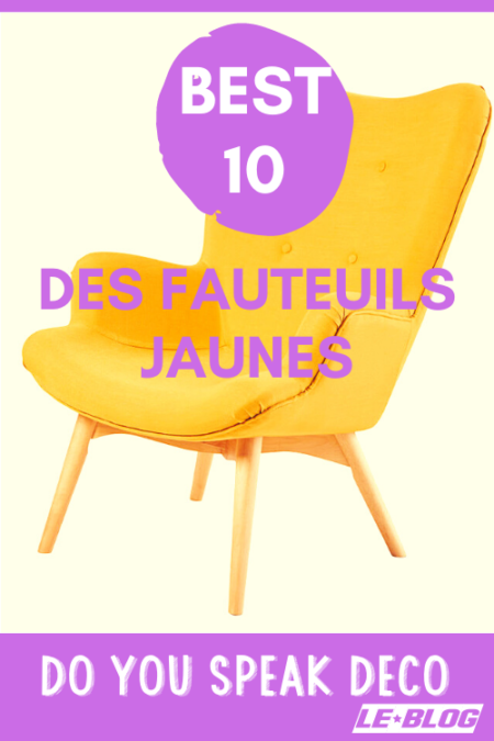 Epingle pinterest - best 10 des fauteuils jaunes