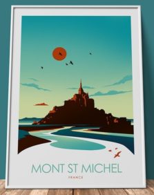 Affiche Le Mont Saint Michel Etsy
